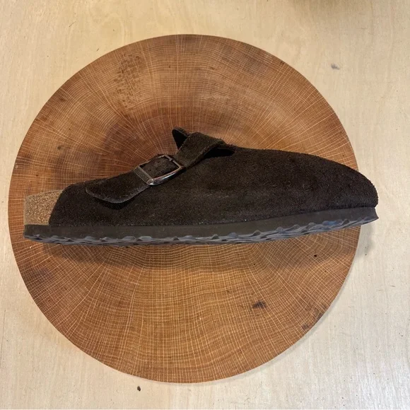 *Birkenstock | SINGLE RIGHT Boston Clogs in Brown Suede Size 40/9 Narrow - Picture 5 of 11